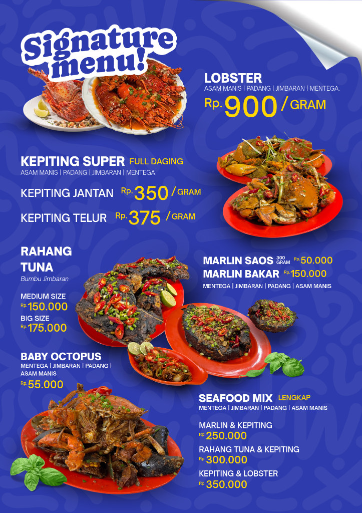 Signature Menu Seafood